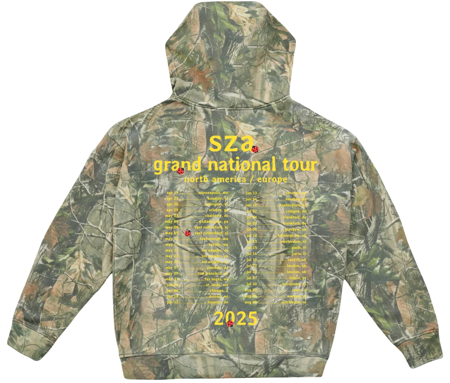 SZA SOS MERCH - I LOVE SZA CAMO HOODIE