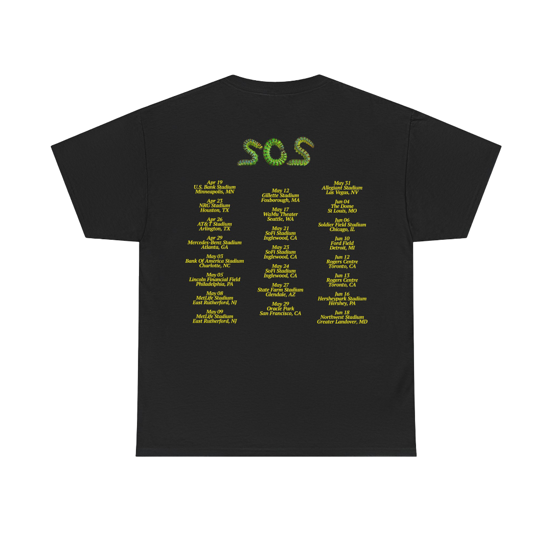 SZA LANA MERCH - SIGNATURE BLACK TOUR DATES TEE