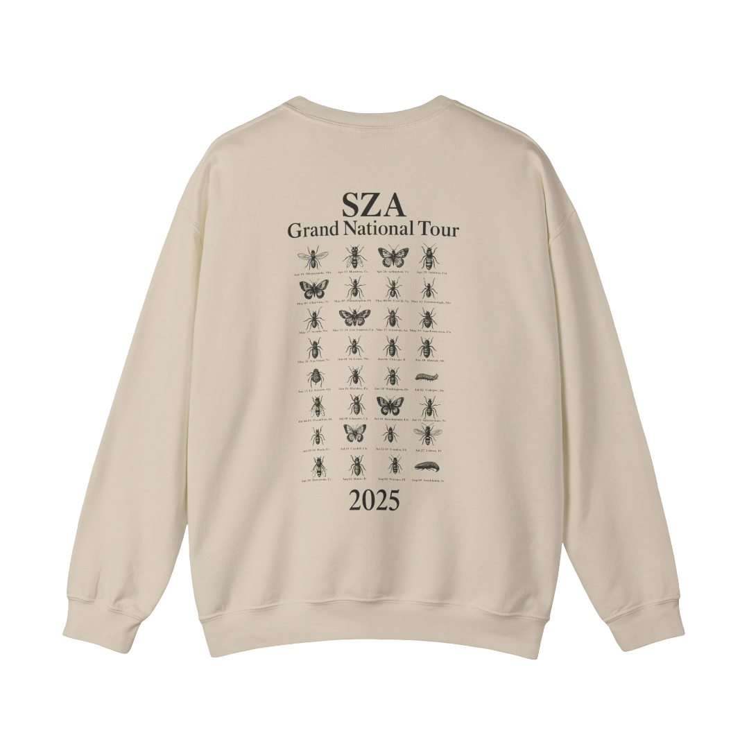 SZA SOS MERCH - SOS GRAND NATIONAL TOUR CREWNECK SWEATSHIRT