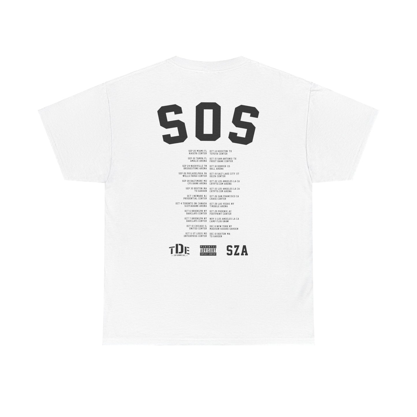 SZA SOS MERCH - SZA SIGNATURE KILL BILL TOUR WHITE TEE