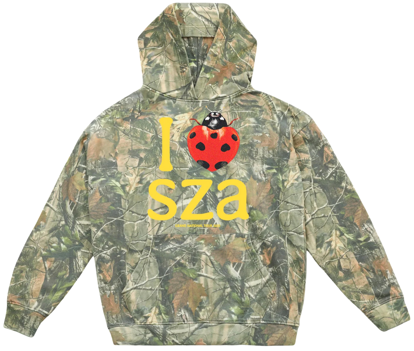 SZA SOS MERCH - I LOVE SZA CAMO HOODIE