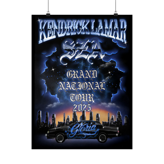 SZA SOS MERCH - GRAND NATIONAL TOUR POSTER