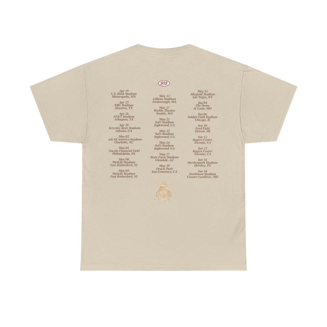 SZA LANA MERCH - SAND LANA SOS TOUR DATES TEE