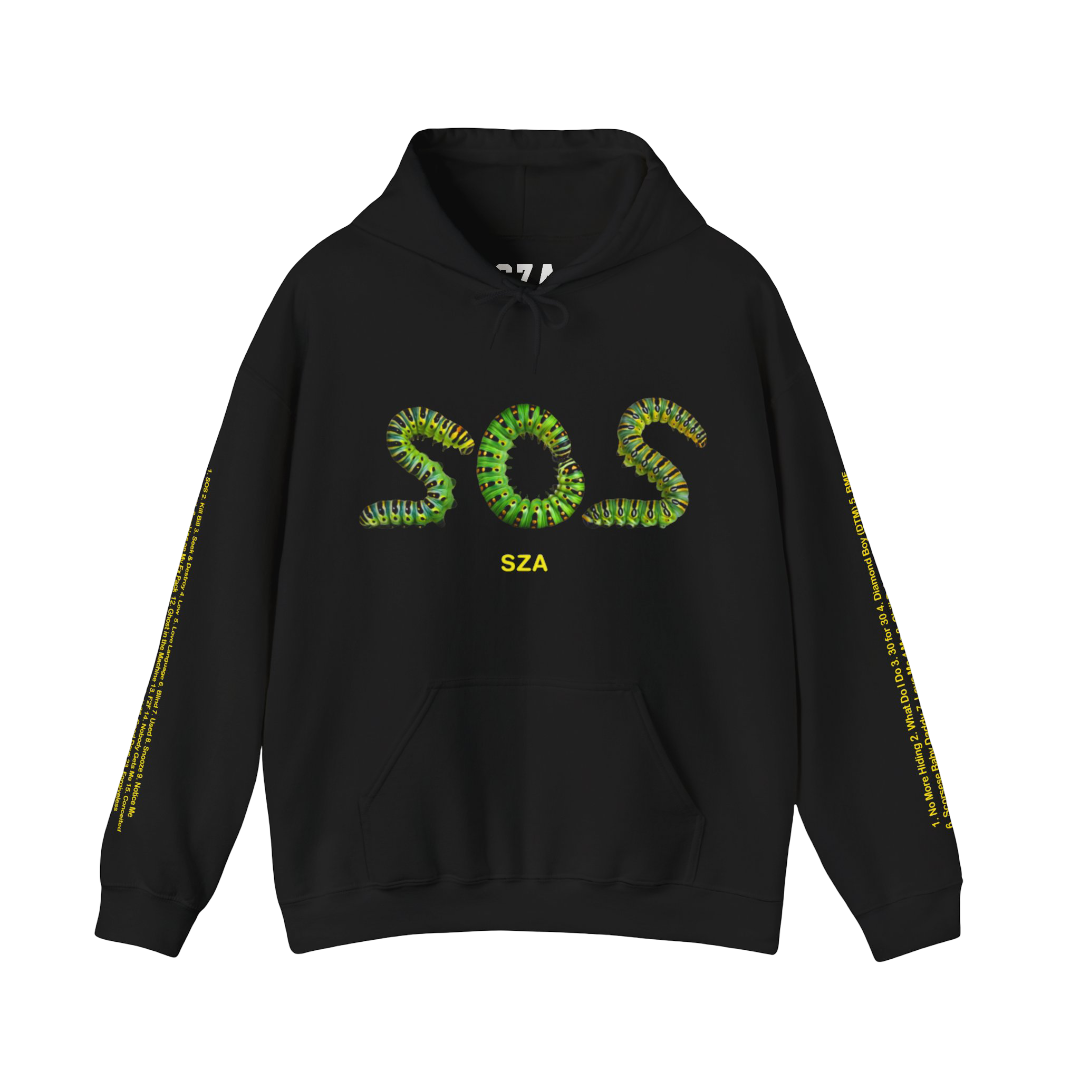 SZA LANA MERCH - SIGNATURE BLACK ARM TOUR DATES HOODIE