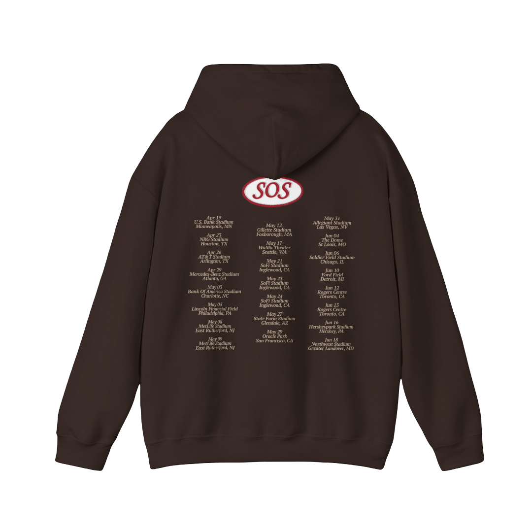 SZA LANA MERCH - SIGNATURE CHOCOLATE BUG TOUR DATES HOODIE