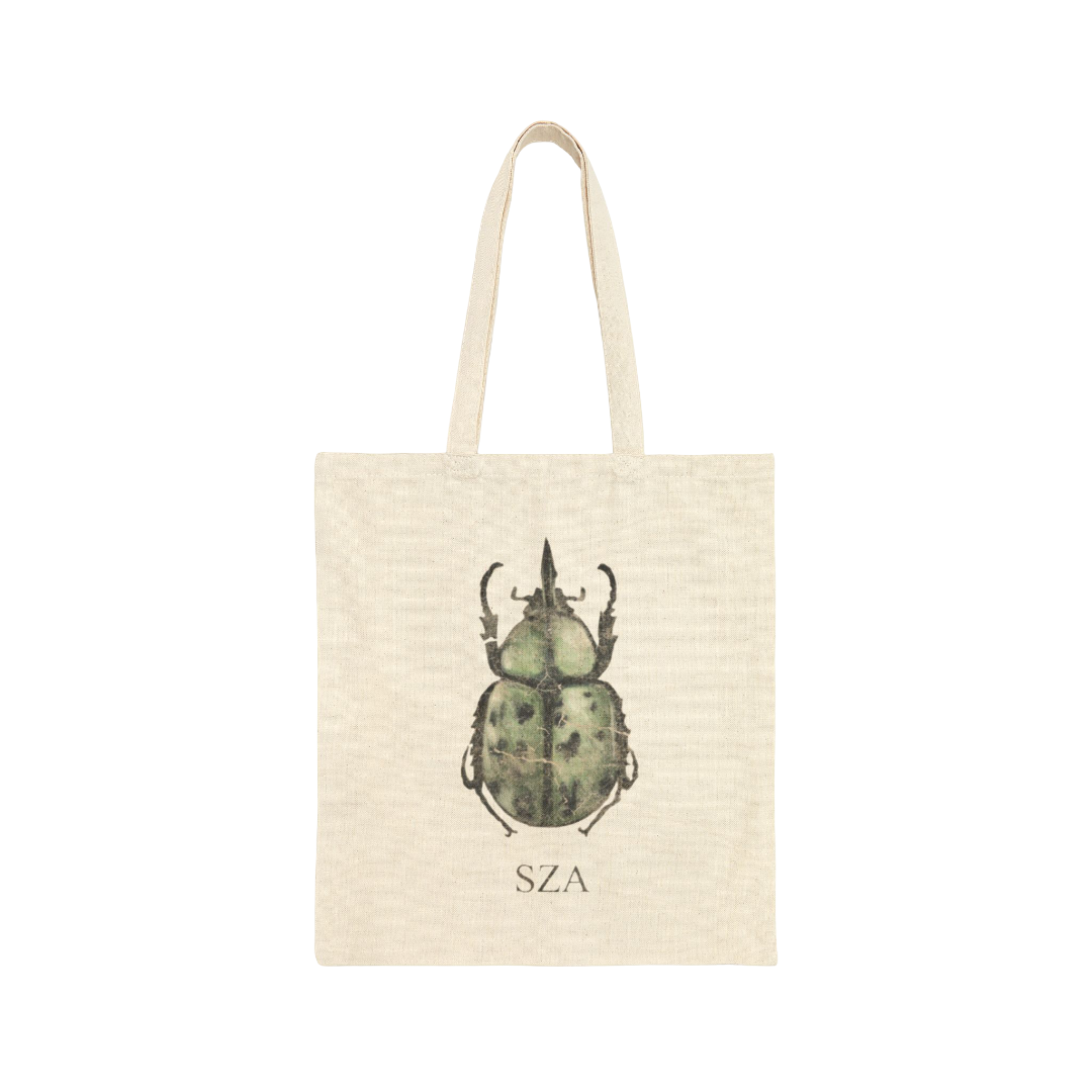 SZA LANA MERCH - SZA LANA SOS NATURAL / BLACK TOUR DATES TOTE BAG