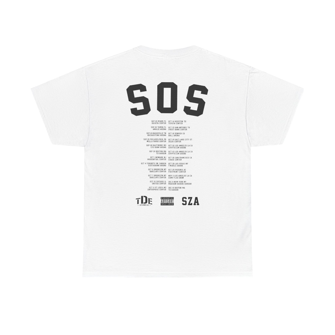SZA SOS MERCH - SZA SIGNATURE KILL BILL TOUR WHITE TEE